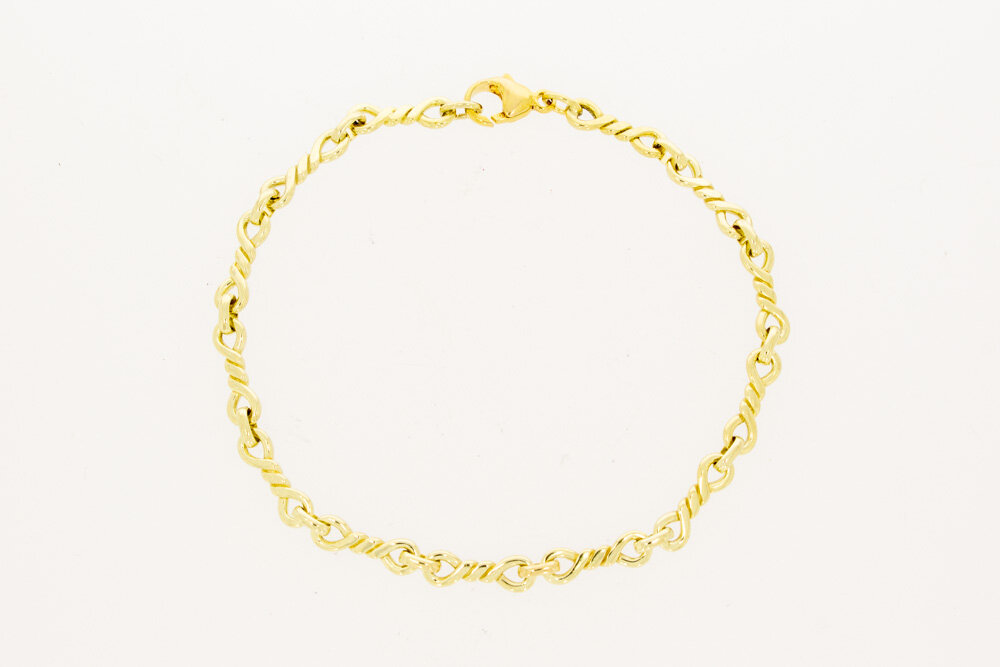 Glieder Armband 14 Karat Gold - 20,5 cm