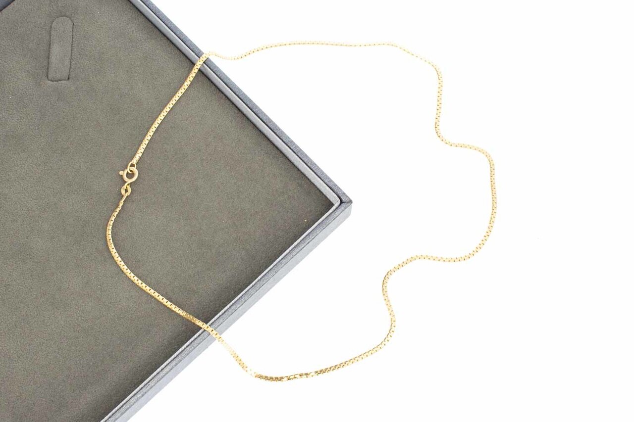 14 Karat gelb goldenes Collier - 46 cm