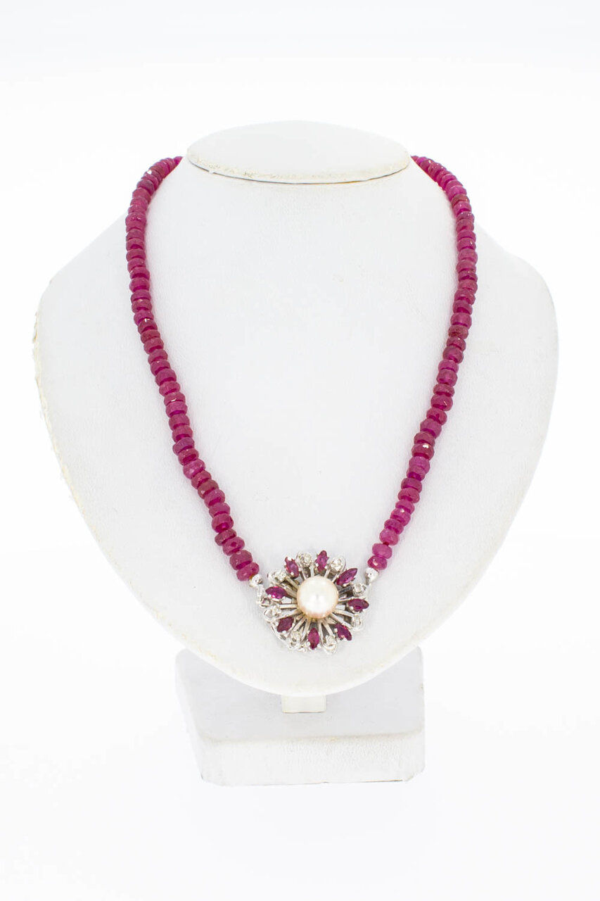 Edelsteinkette mit Gold Verschluss - 52 cm
