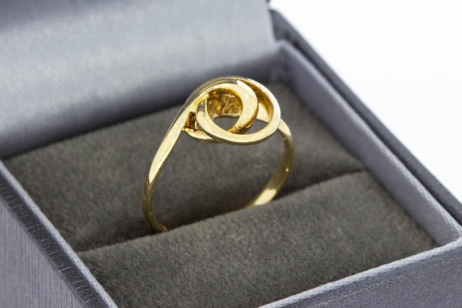 14 Karat Knopf Damen Goldring - 17 mm