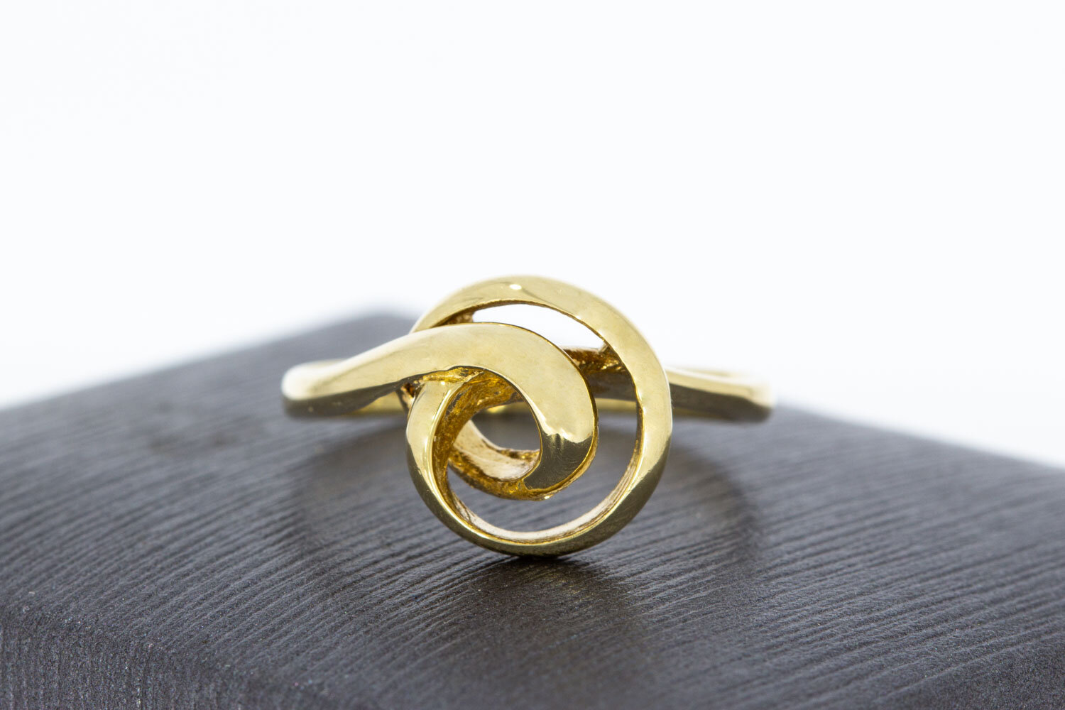 14 Karat Knopf Damen Goldring - 17 mm