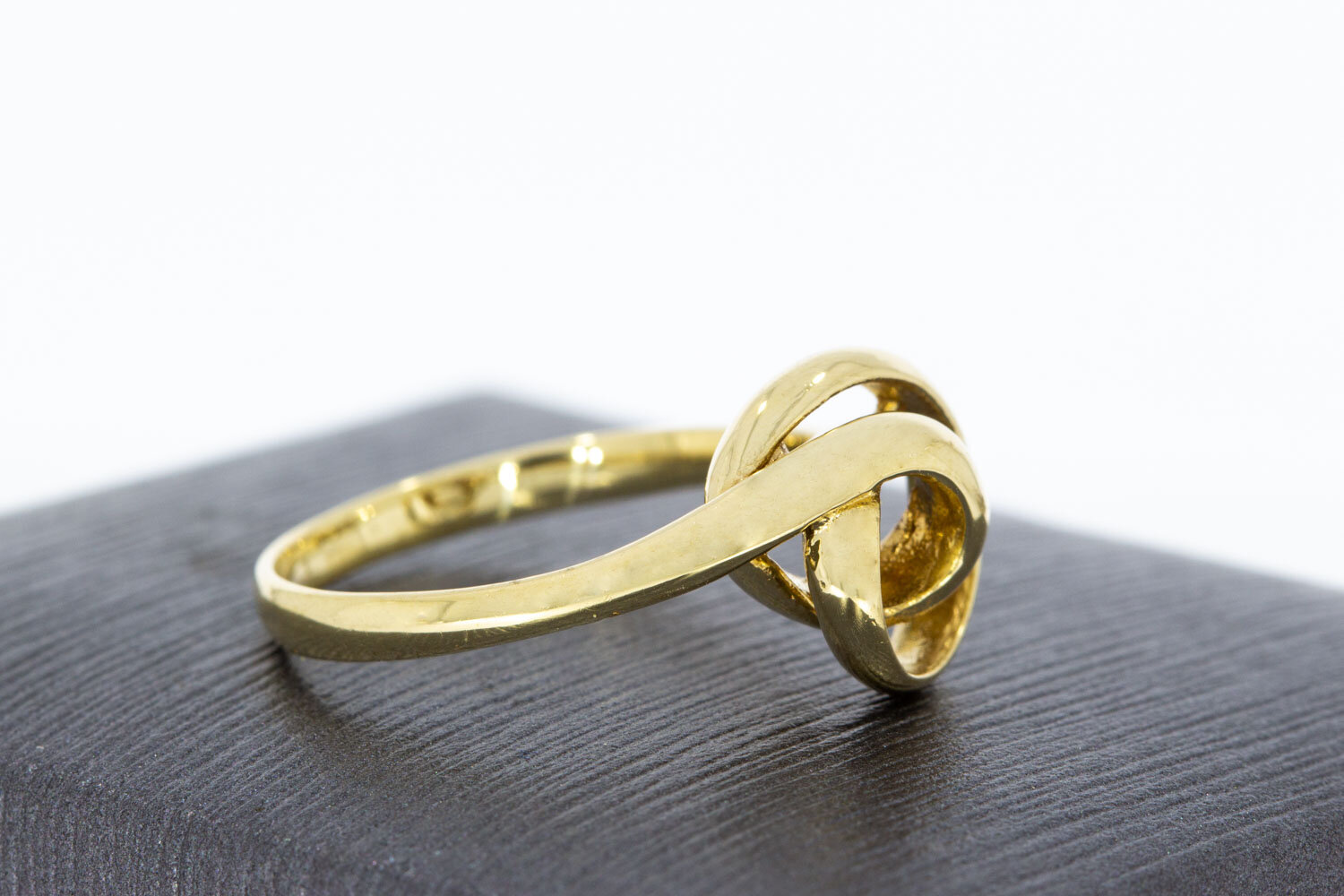 14 Karat Knopf Damen Goldring - 17 mm