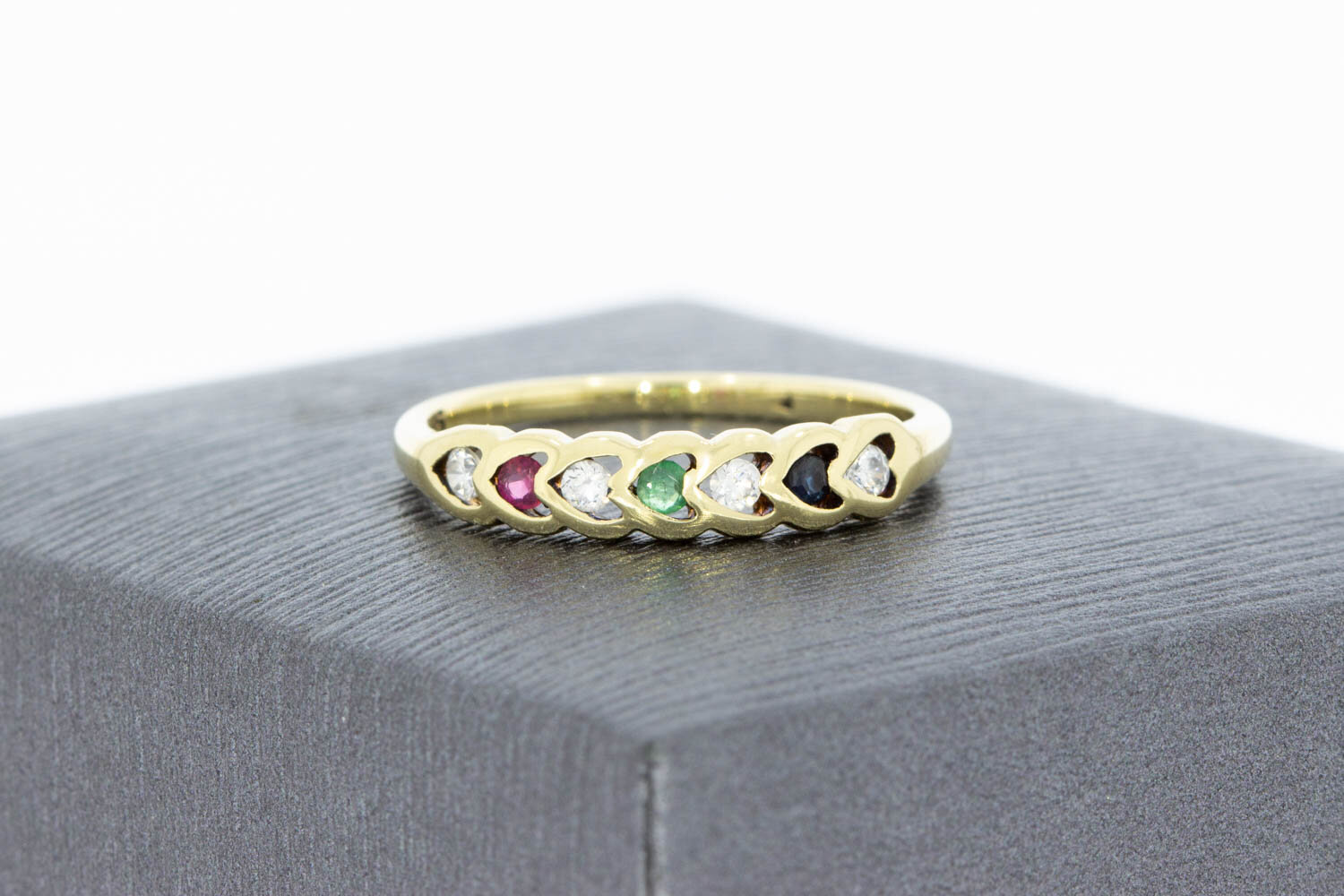 585 Gold Ring mit Herzchen - 16,5 mm