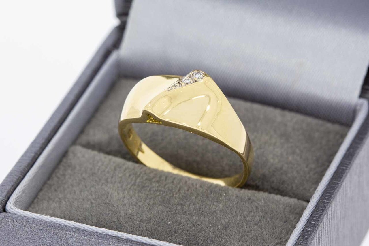 18 Karat Gold Diamant Ring - 18,3 mm