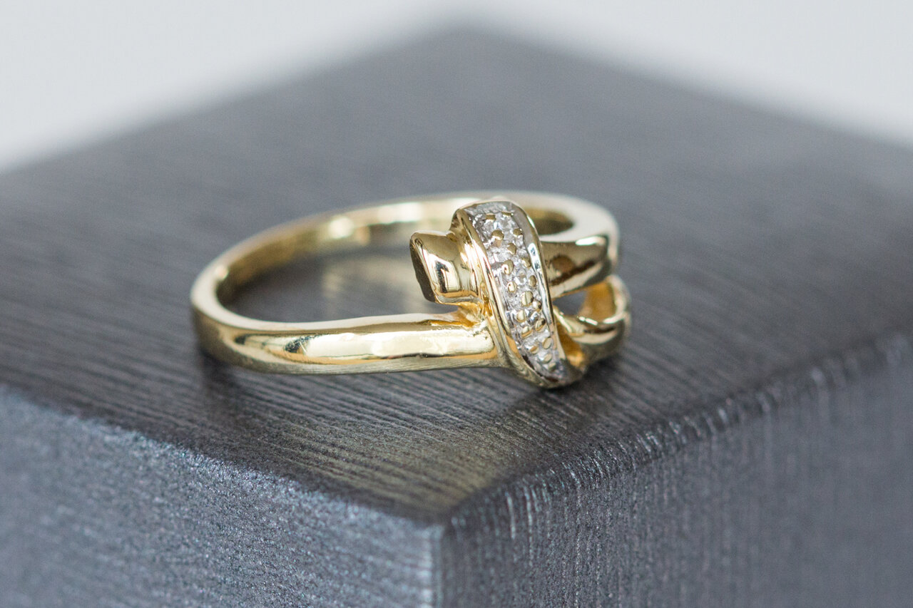 Bicolor 585 Gold Fraunen Ring - 16 mm