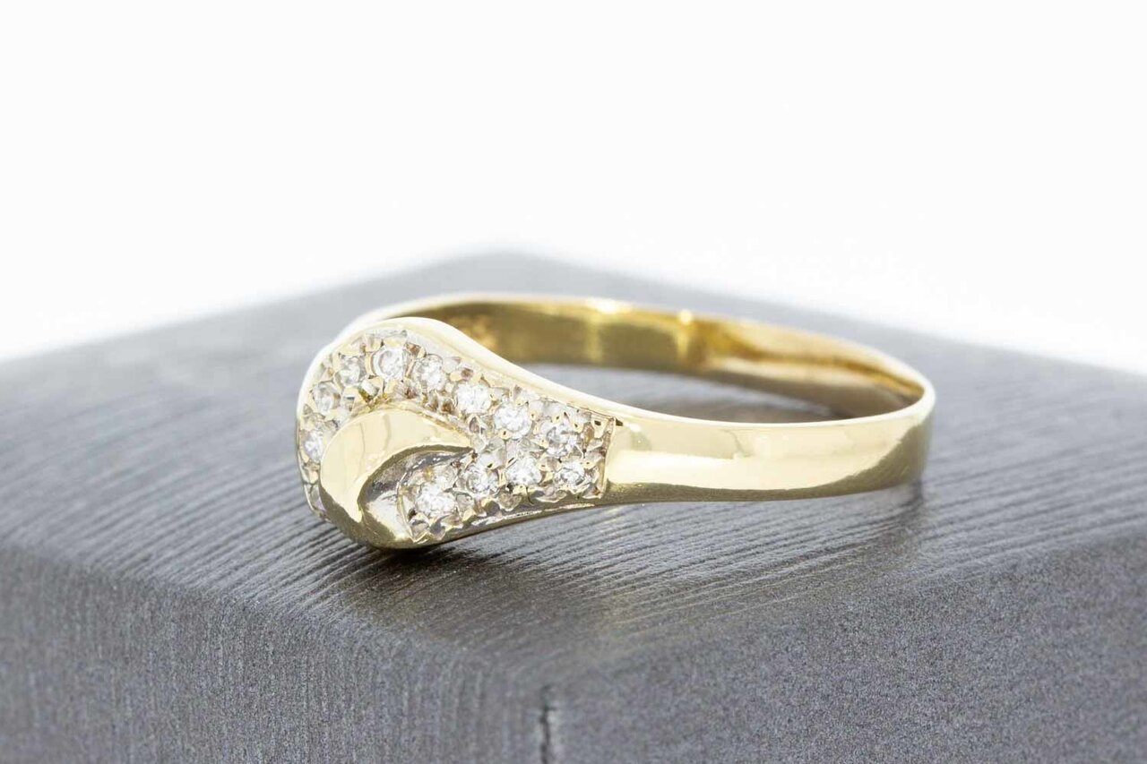 Zirkonia Damen Goldring 14 Karat - 19.7 mm