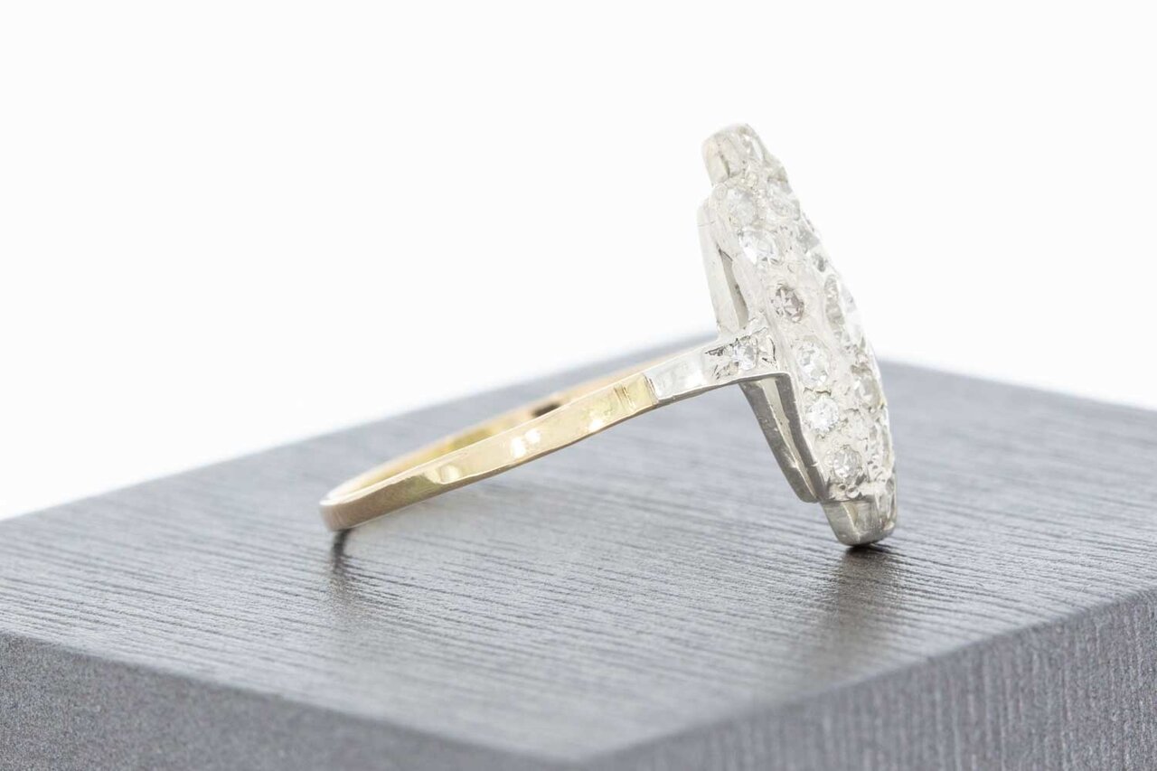 14 Karat Goldring mit Diamant - 18,5 mm