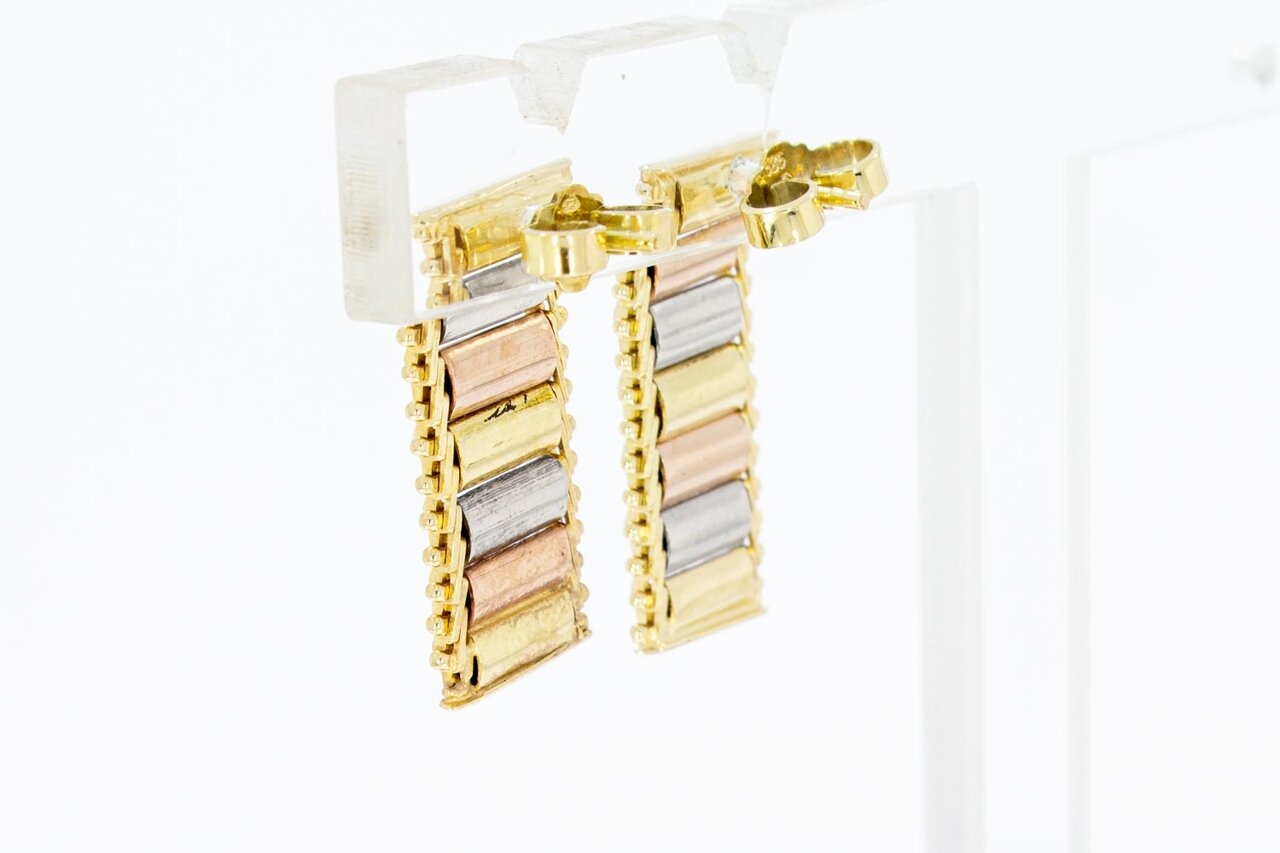 14 Karat goldene Ohrhänger Damen - 2,1 cm