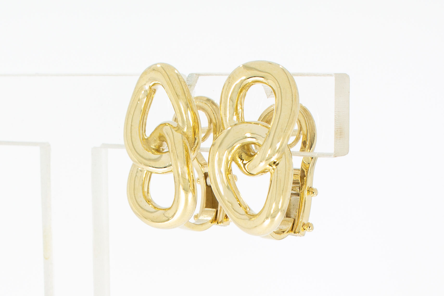 14 Karat Gold Design Ohrclips für Damen - 2 cm