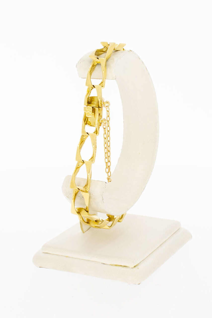 18 Karat Fantasy Panzer Gold Armband- 21,3 cm