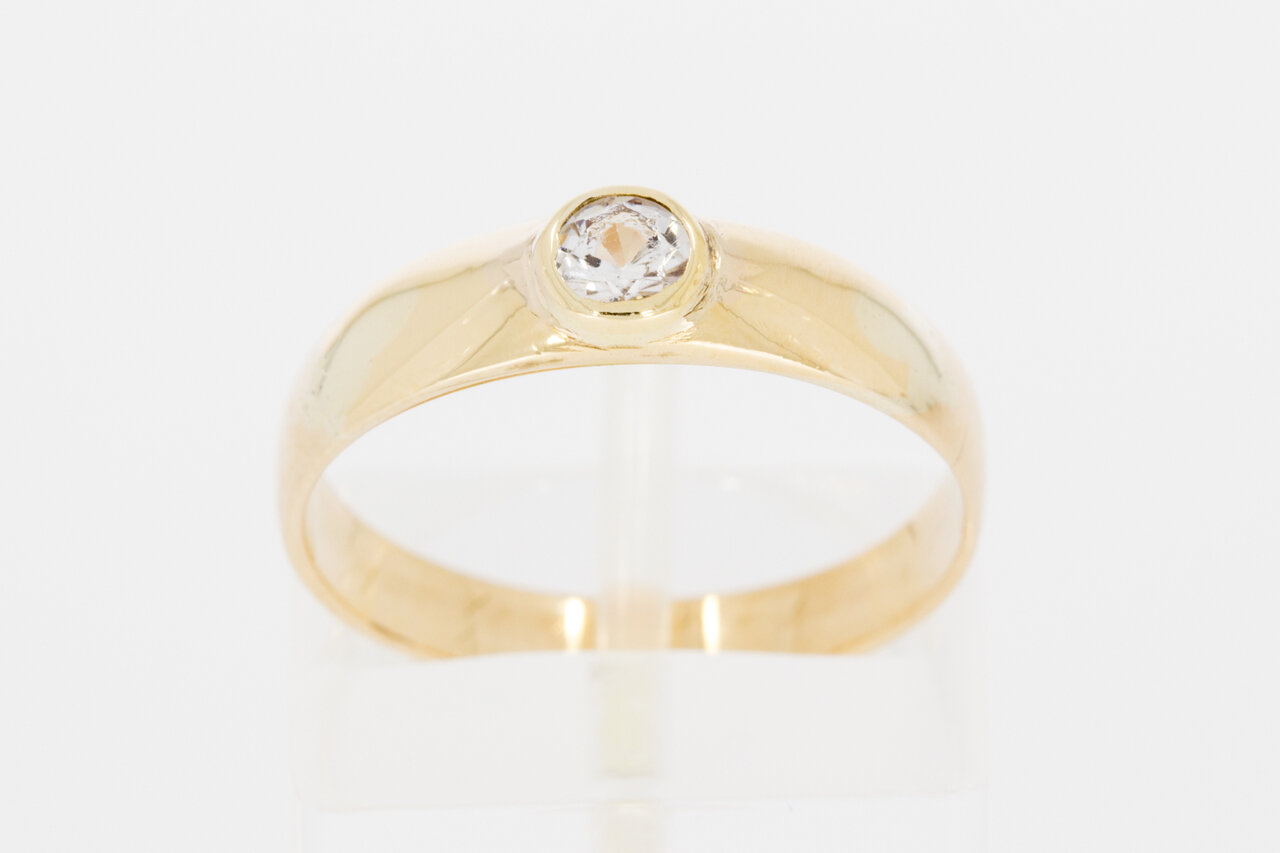 585 Damen Goldring mit Zirkonia - 17,7 mm