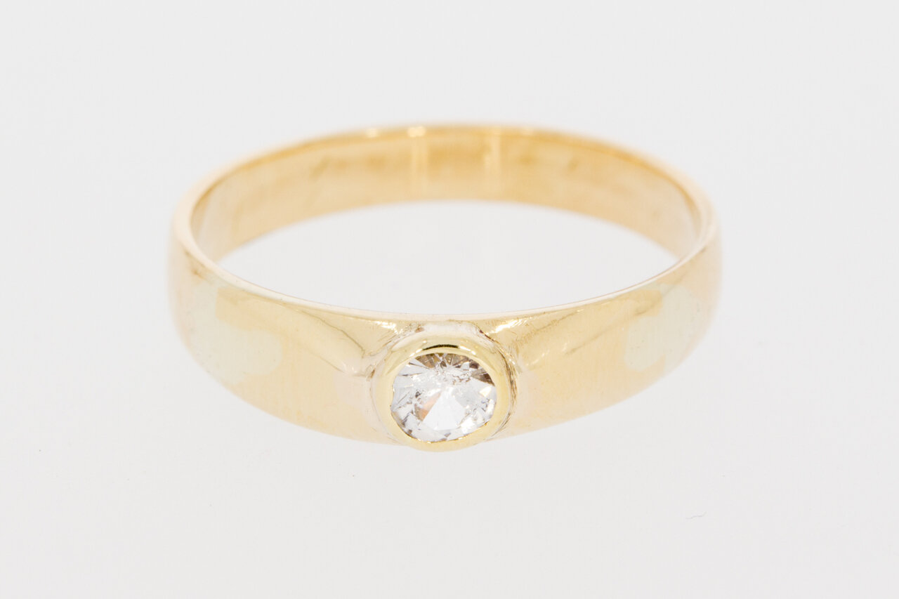 585 Damen Goldring mit Zirkonia - 17,7 mm