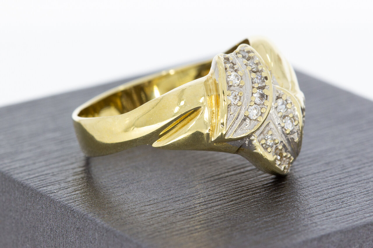 14 Karat Goldene Ring mit Zirkonia - 19,6 mm