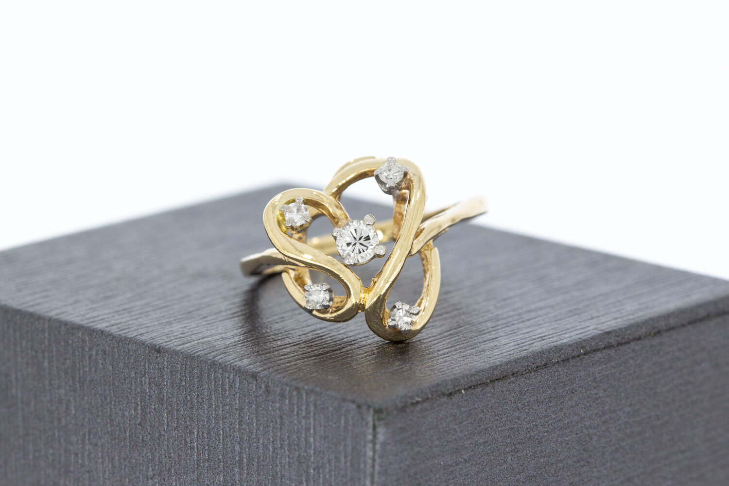 585 Gold Damen Diamantring - 17,6 mm