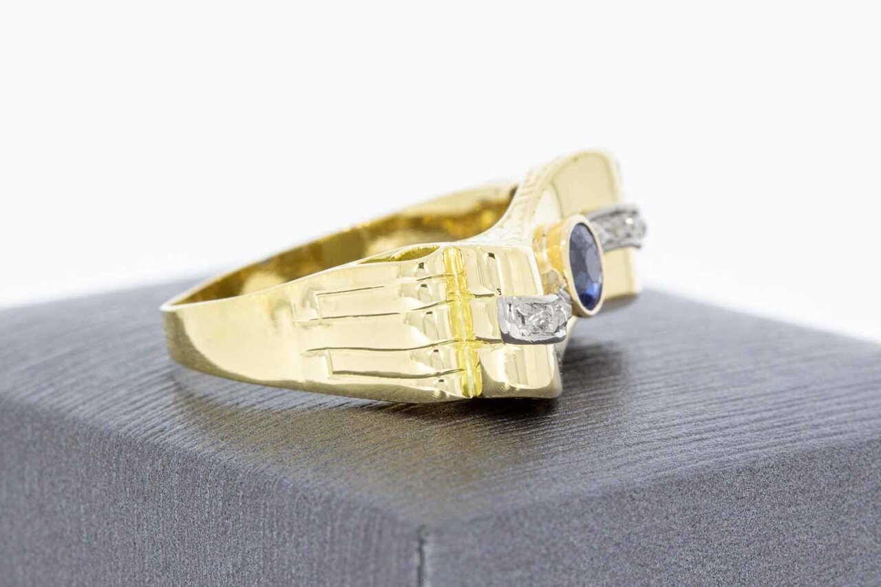 14 Karat Edelstein Goldring - 17,9 mm