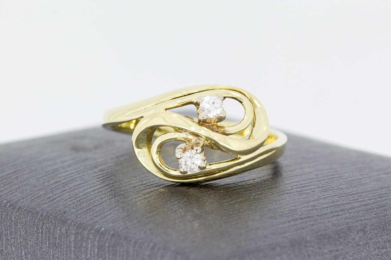 Diamant Damen Ring 585 Gold - 17,1 mm