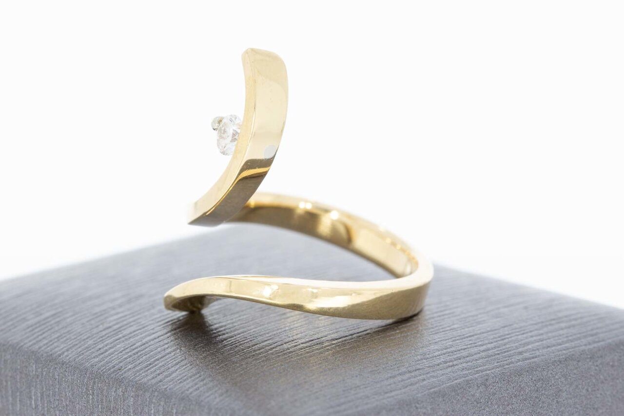14 Karat geschwungene Goldring - 18,2 mm