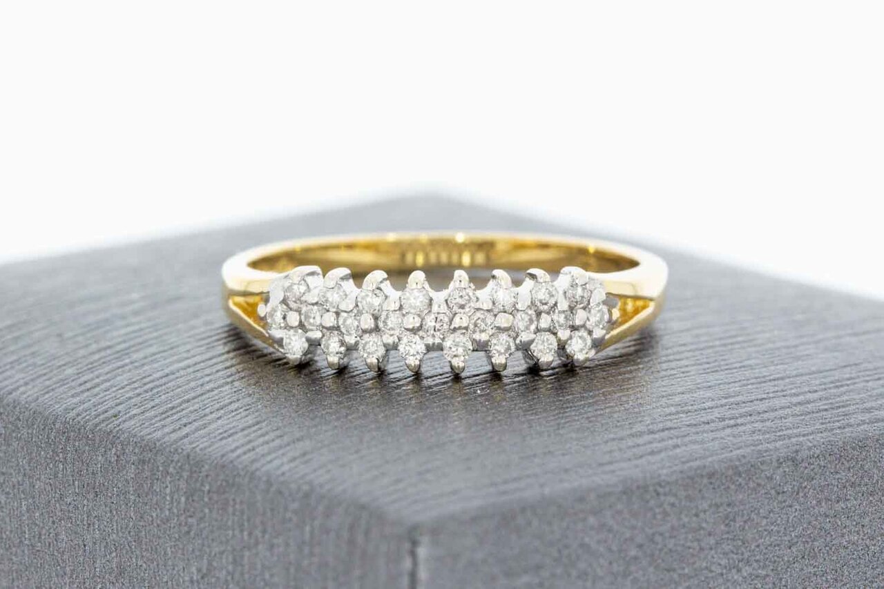 14 Karat Diamant Goldring - 17,7 mm