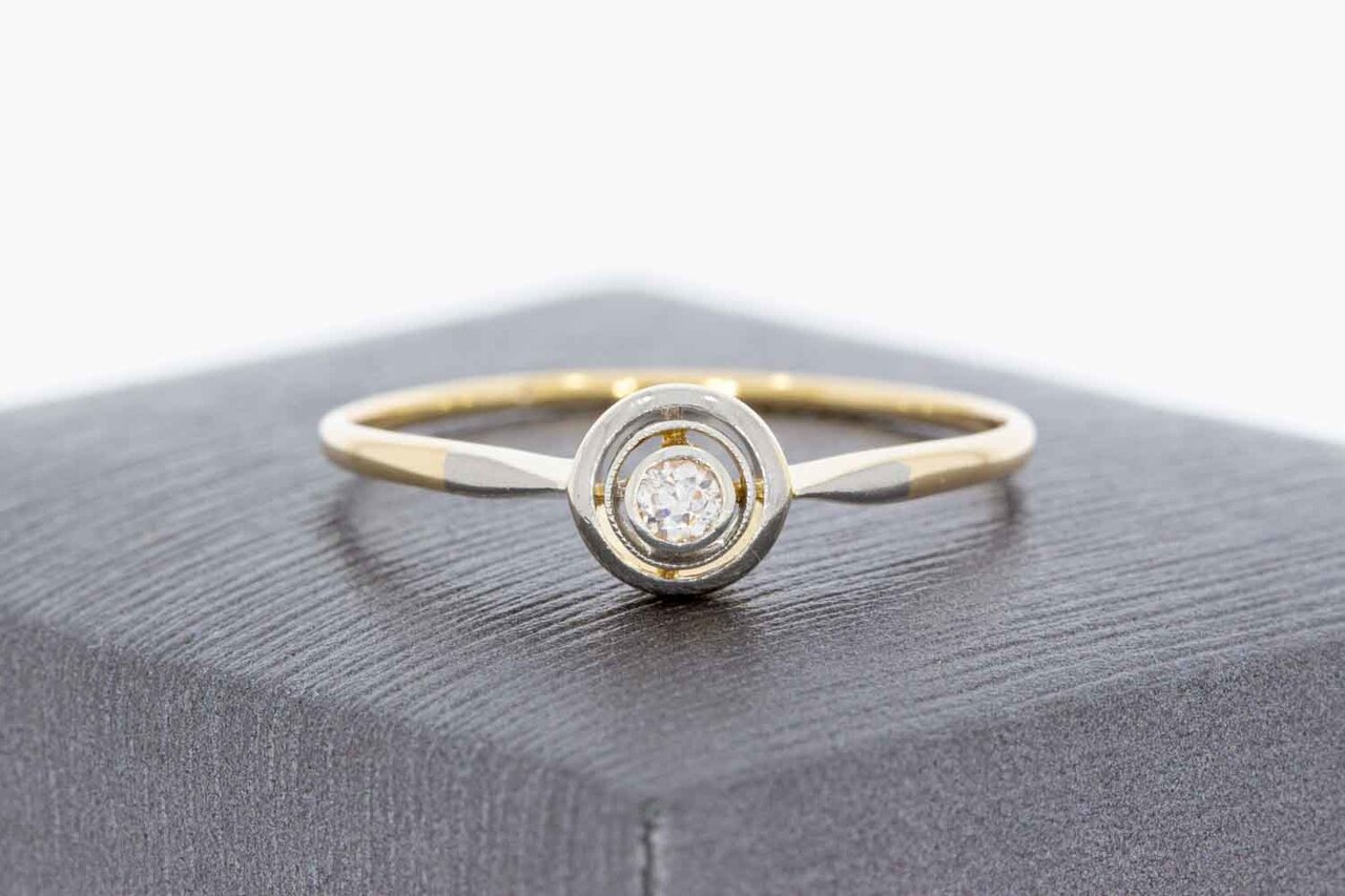14 Karat Gold Diamantring - 19,9 mm