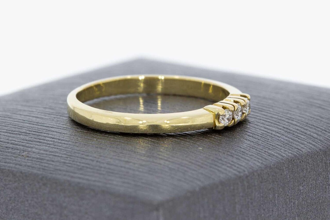 14 Karat Gold Diamant Vorsteckring - 16,6 mm