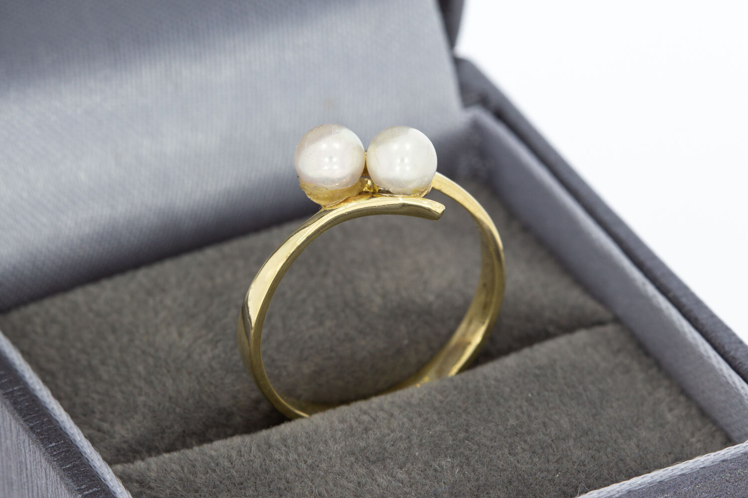 Damen Perlenring 14 Karat Gold - 17,3 mm