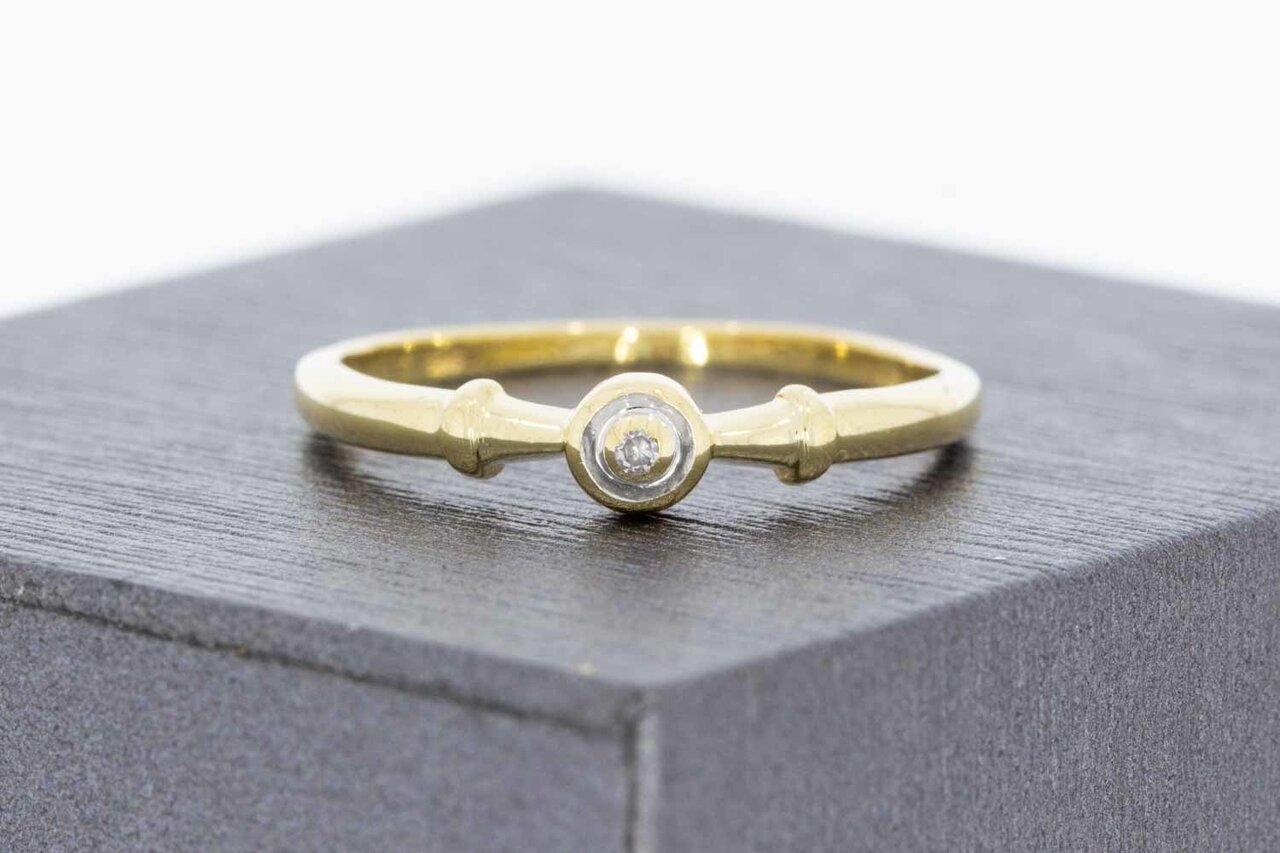 14 Karat Gold Diamantring - 17,7 mm