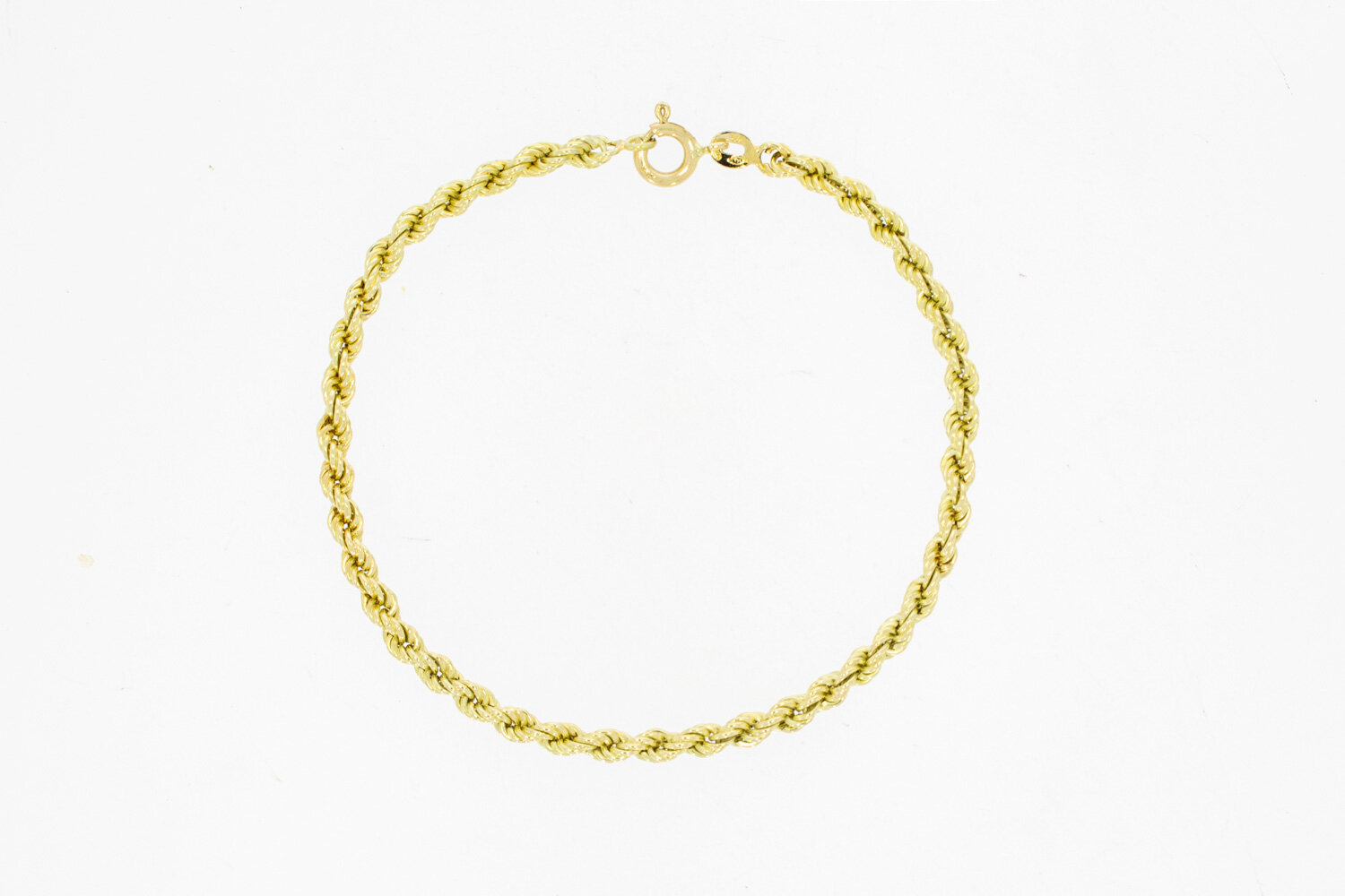 Kordel Gelbgold 585 armband - 21,7 cm