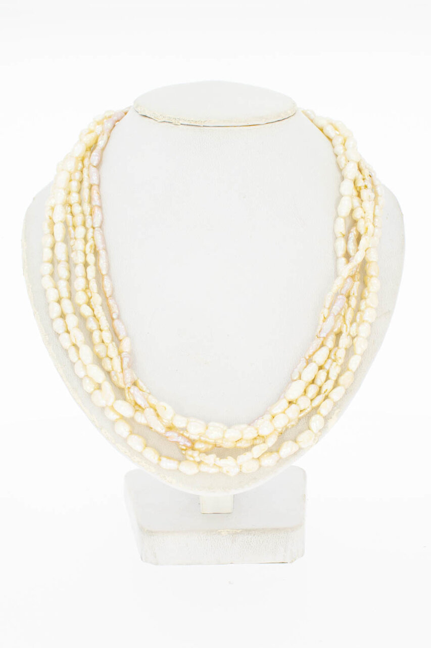 Perlen Kette mit Goldverschluss - 45 cm