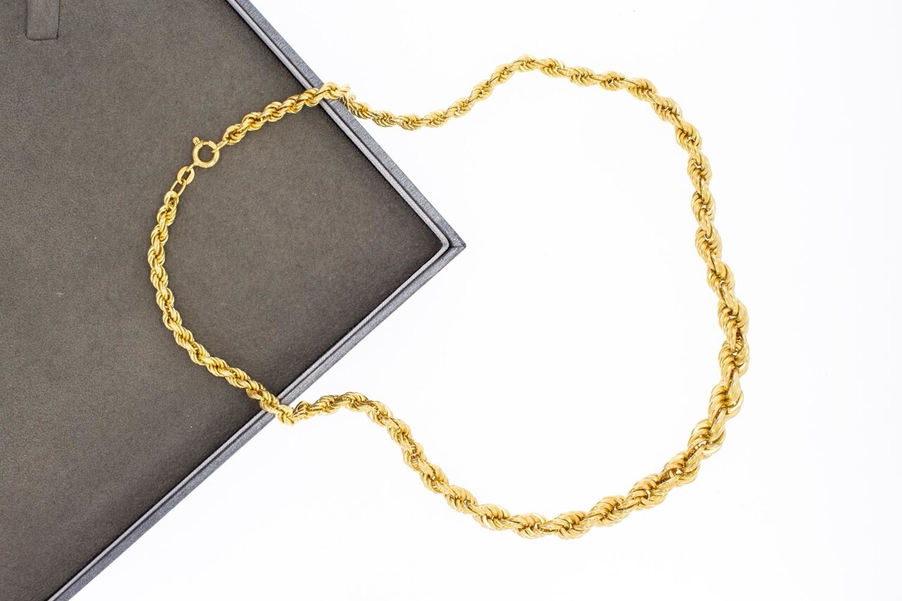 Kordel Goldkette 18 Karat - Länge 46 cm