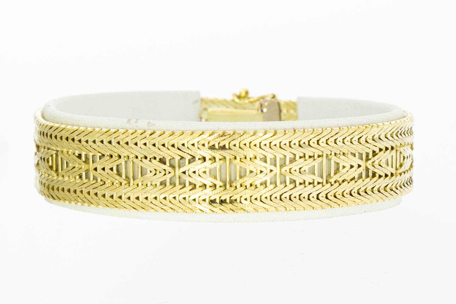 14 Karat geflochtenes Goldarmband - 17,6 cm