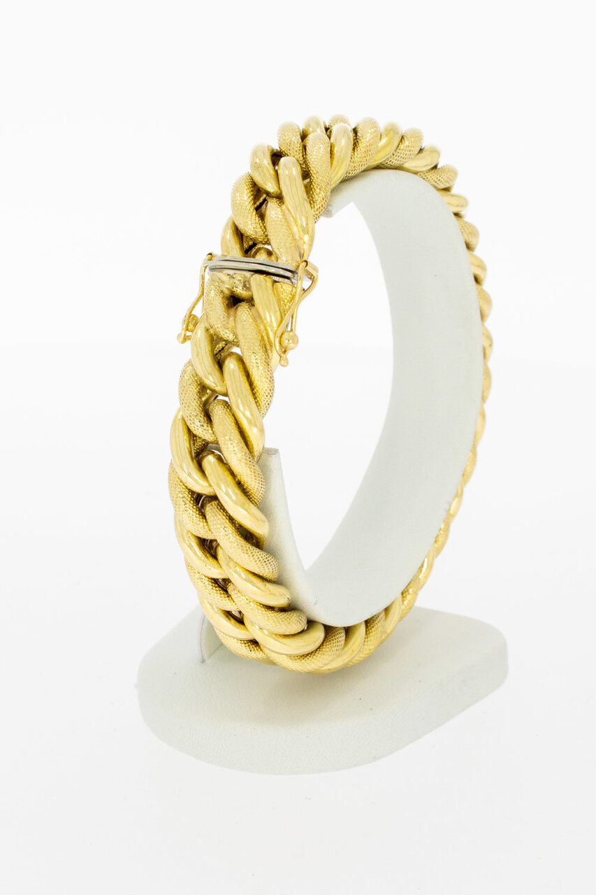 Panzer Armband 18 Karat Gold - 20,5 cm