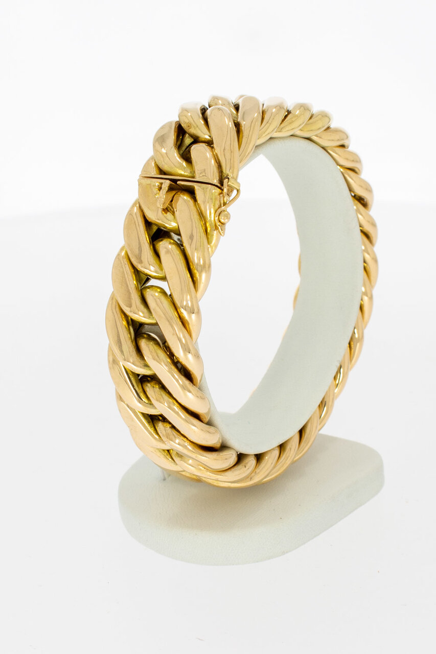 Breites Panzer Armband 18 Karat - 20,2 cm