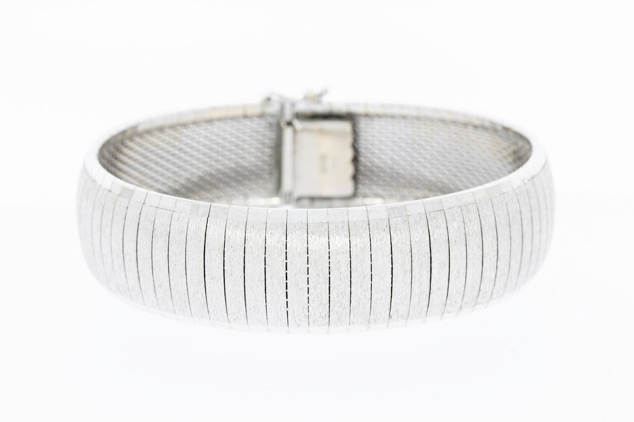 Breites Weißgold Armband 18 Karat - 19,1