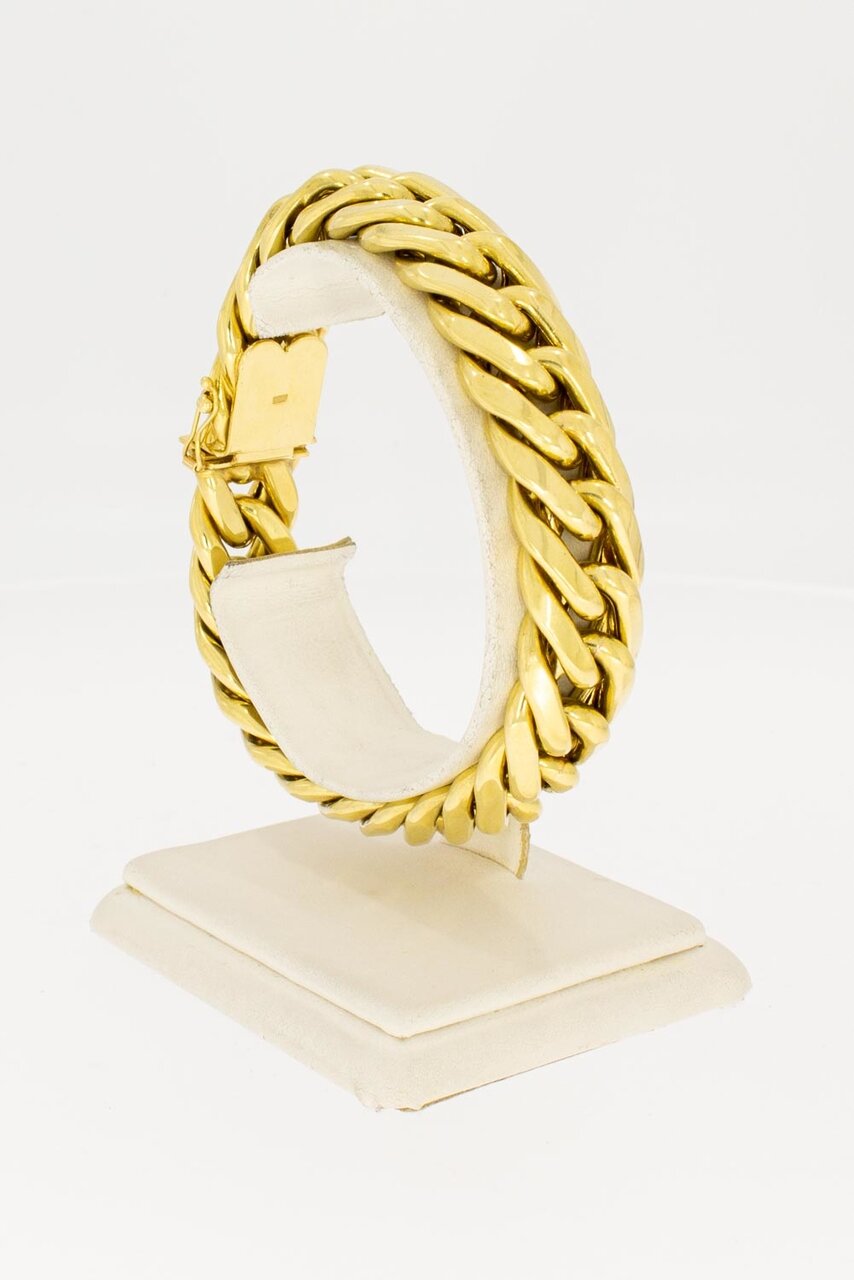 Breites Panzer Armband 18 Karat - 21,7 cm