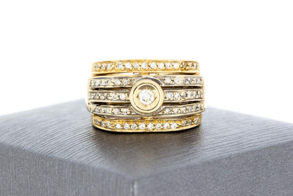 Bandring 14 Karat Gold mit Diamant - 16,5