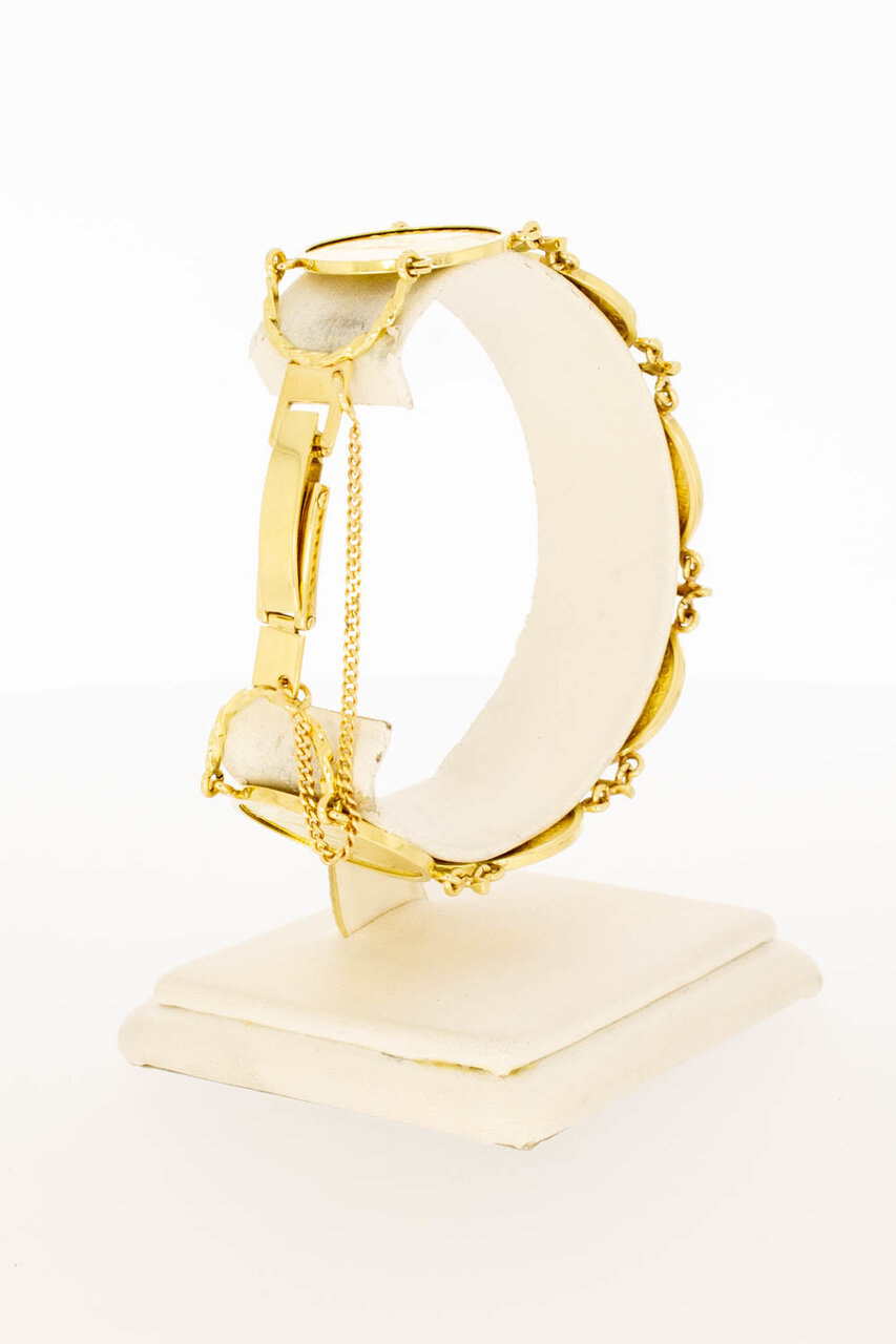 14 Karat Gold Münzenarmband - 18 cm