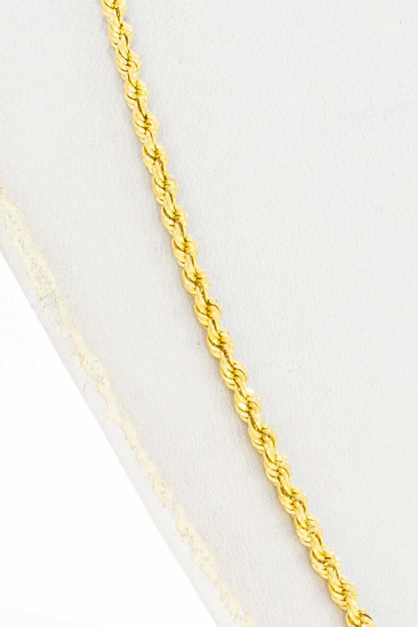 Gelbgold Kordelkette 14 Karat - 46,7 cm