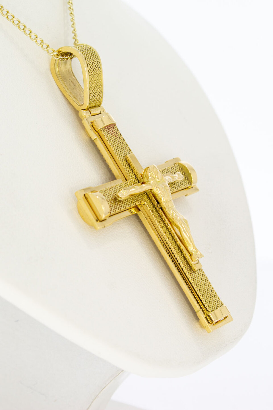 Kreuzkette Anhänger 750 Gold - 6,1 cm