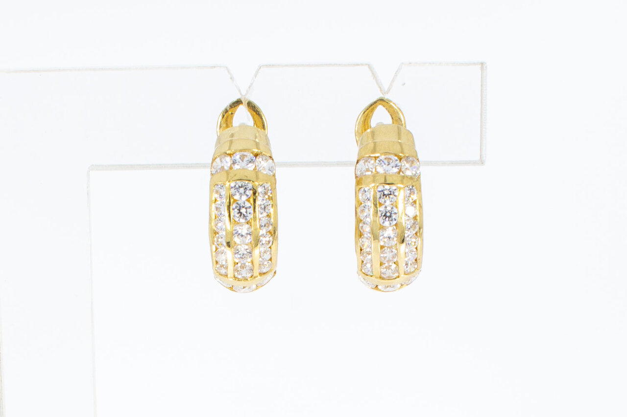 Edelstein Ohrclips 750 Gold - 1,6 cm