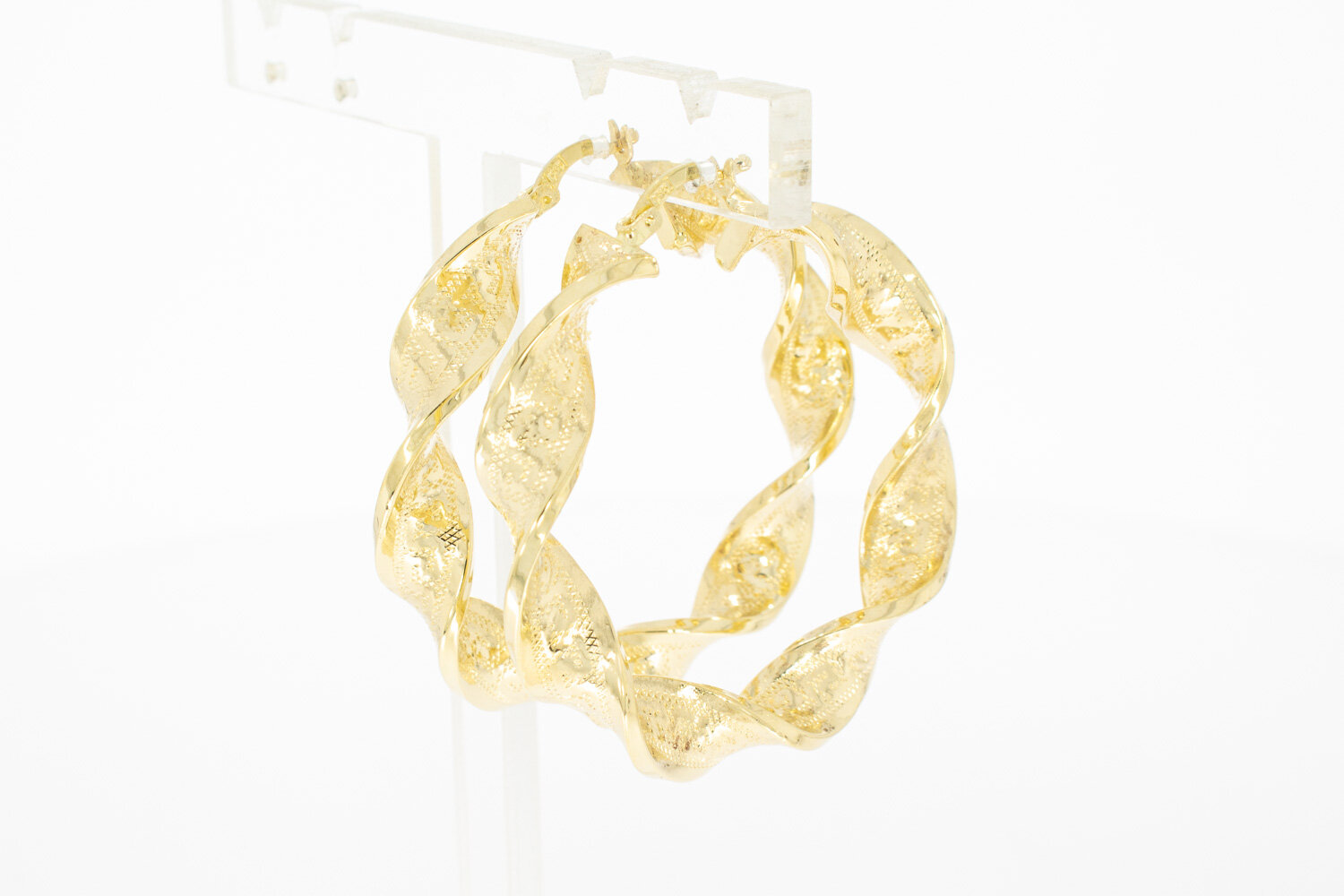 585 Gold -Versace Stil- Kreolen - 4,7 cm