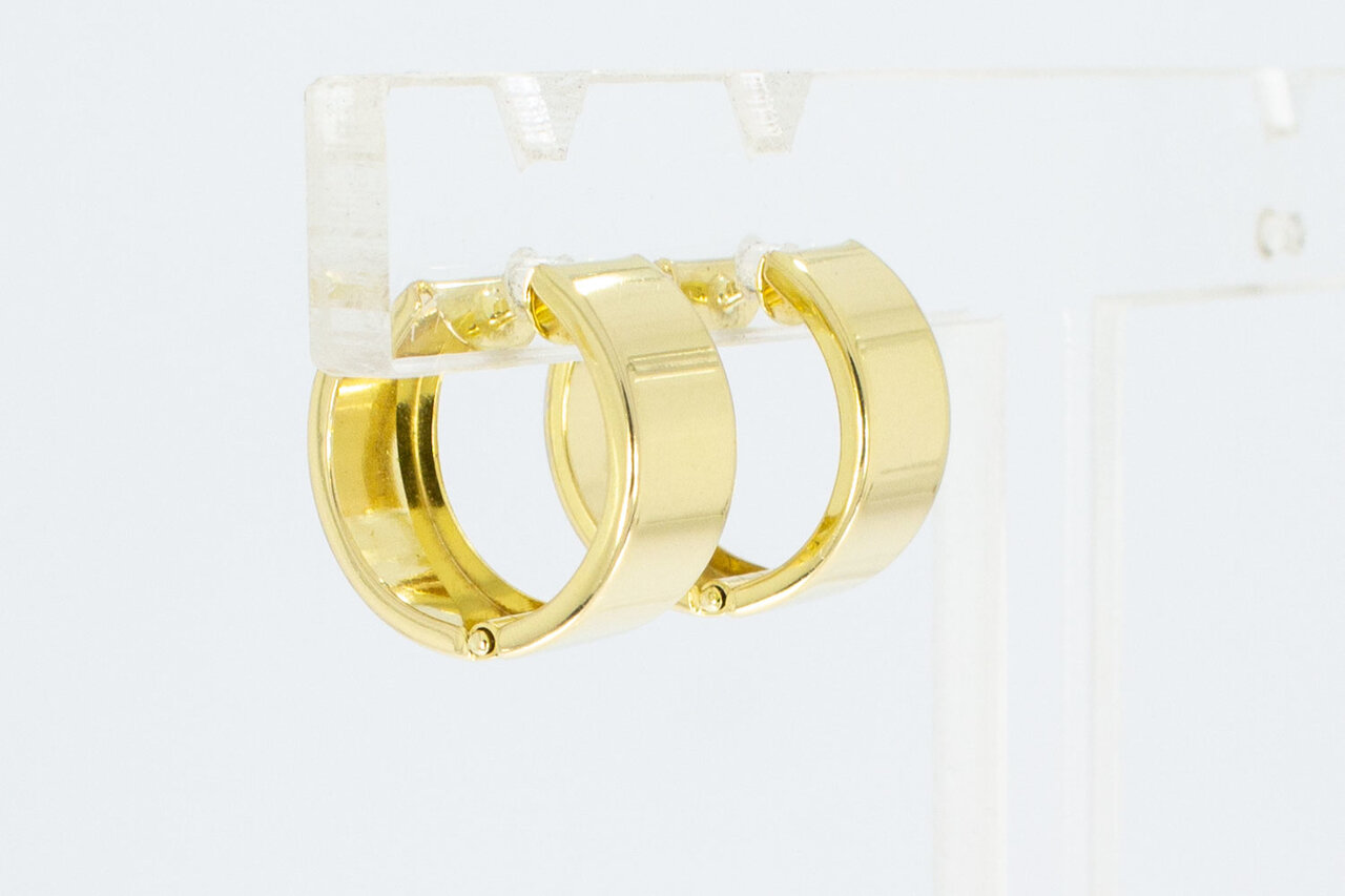 14 Karat bicolor Gold Kreolen - 1,5 cm