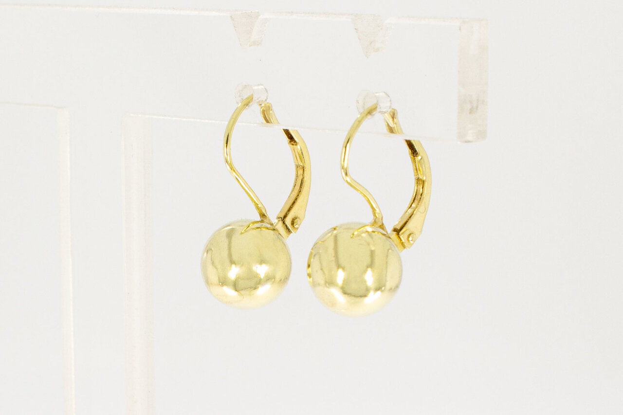 14 Karat gelb Gold Kugel Ohrhänger - 1,7 cm