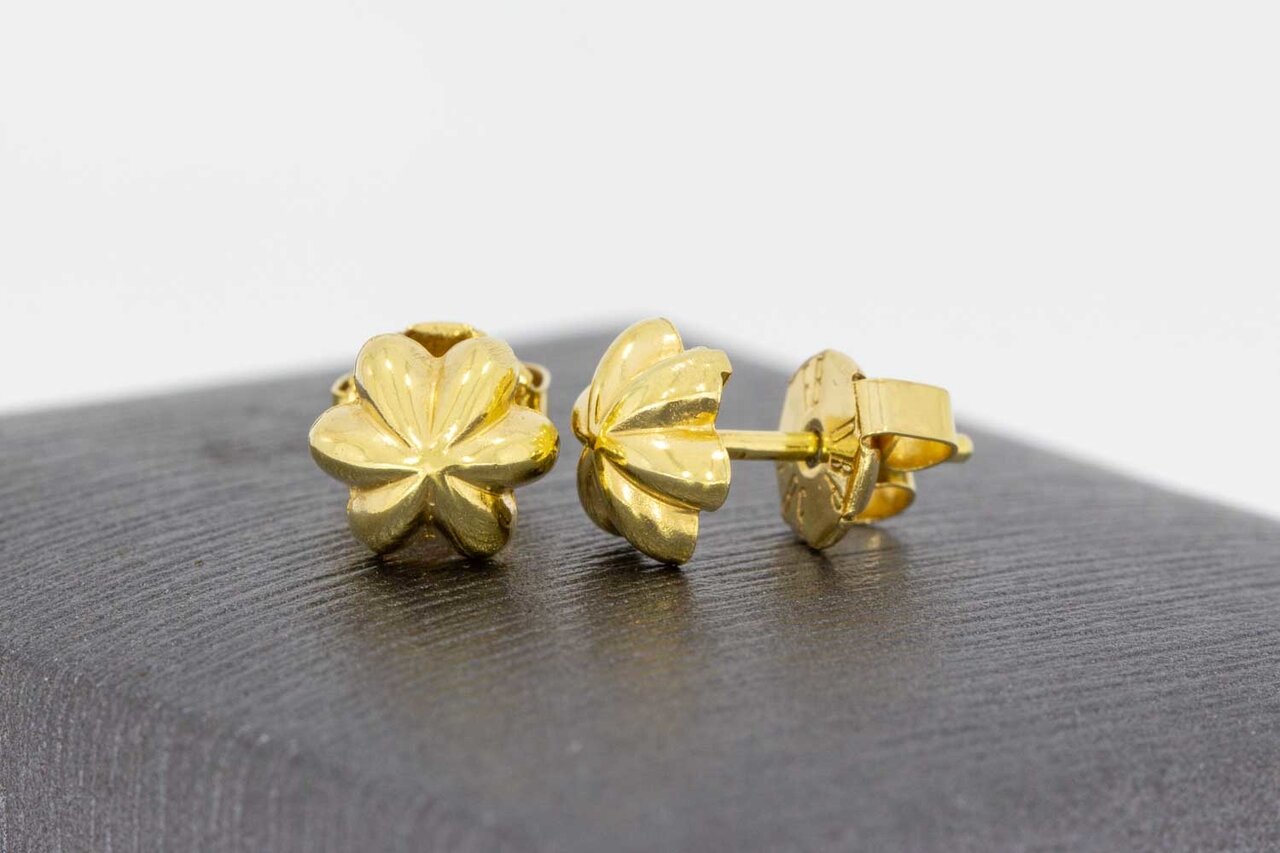 14 Karat gelb goldene Knopf Ohrstecker - 0,7 cm
