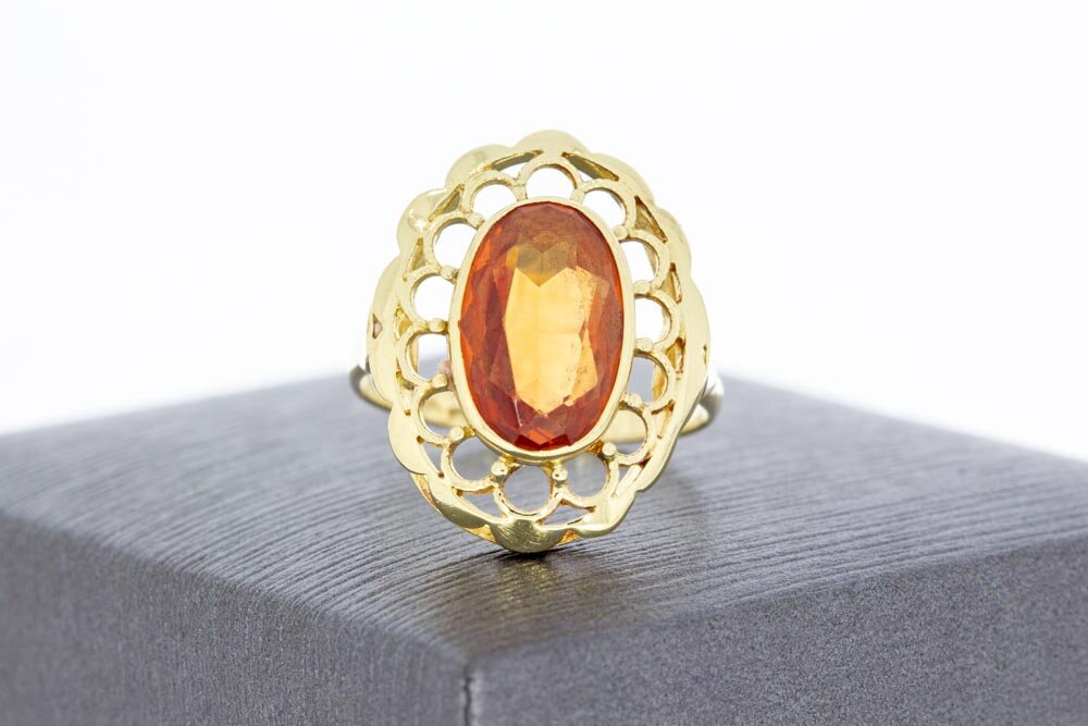 Spinellring aus 14 Karat Gold - 16 mm