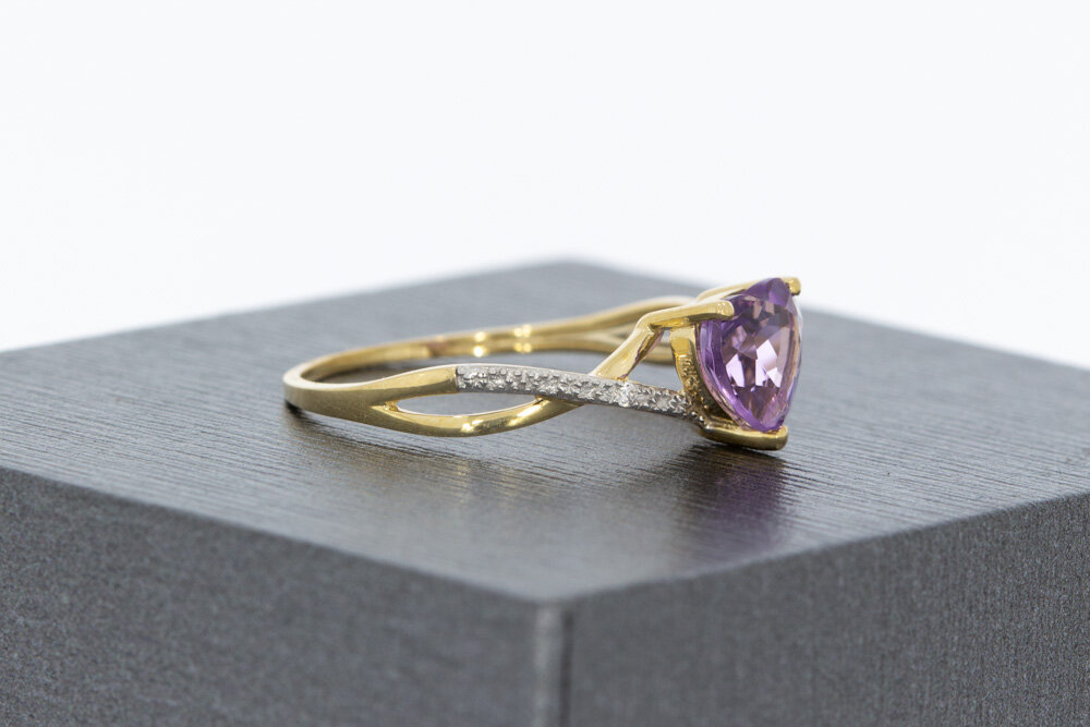 9 Karat Amethyst Damenring - 16,9 mm