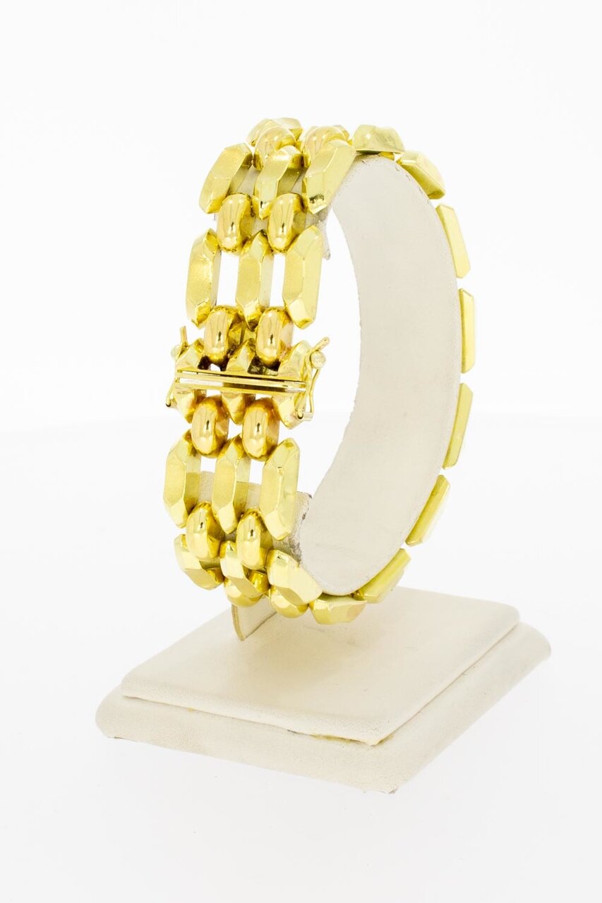 750 Gold breites Barrenarmband - 19,8 cm