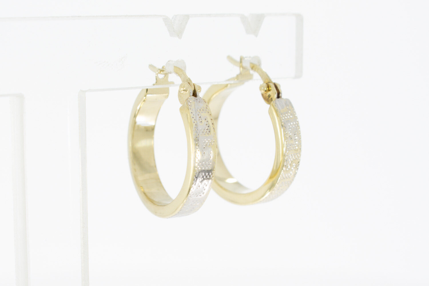 Versace-Stil Ohrringe 585 Gold - 2,3 cm