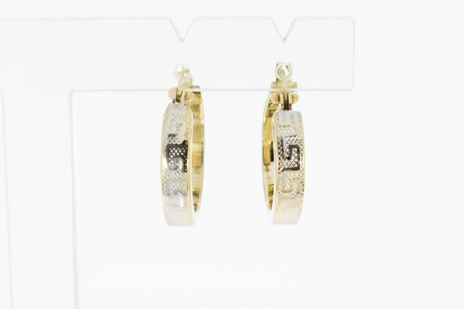 Versace-Stil Ohrringe 585 Gold - 2,3 cm