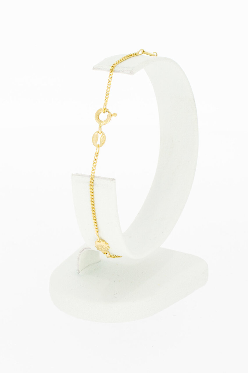 18 Karat Gold Panzer Armbändchen - 18,8 cm