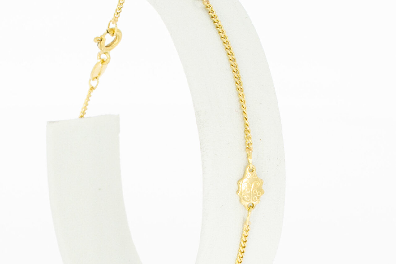 18 Karat Gold Panzer Armbändchen - 18,8 cm